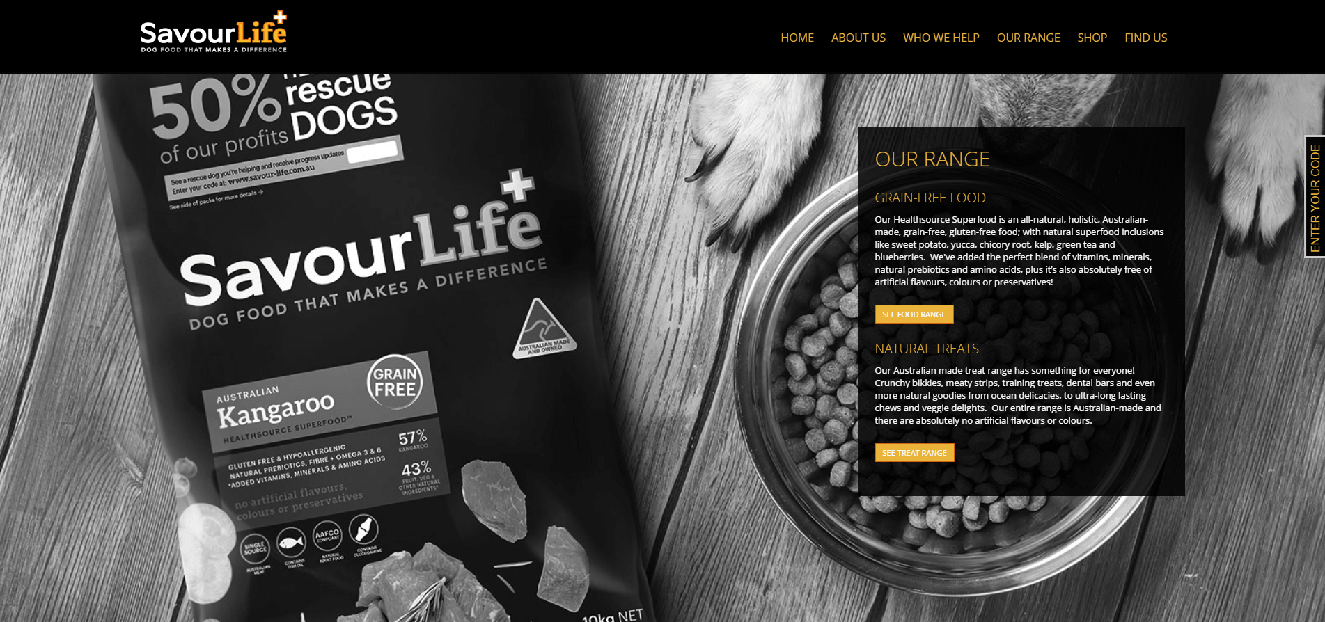 Savourlife Website Design